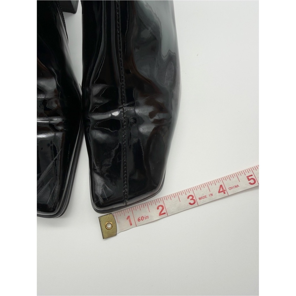Jeffrey Campbell Black Patent Square-Toe Ankle Boots Size 7.5 - Picture 4 of 16